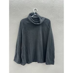 Appleseeds Womens Shirt Size Petite XL Gray Long Sleeve Crowl Neck Fleece